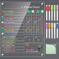 Acrylic Magnetic Chore Chart for Kids, 9.5"x12" Behavior Reward Responsibility Chart for Kids/Teens/Adults Chore Chart for Multiple Kids, Reusable Chore Checklist & Responsibility Tracker (1 Pack)
