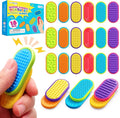Sensory Fidget Magnet Toys for Kids: 18-Pack Textured Silicone Magnetic Sliders for Autism Children Classroom Must Haves, Treasure Box, Goodie Bags Stuffer Party Favors Fidgets Gifts