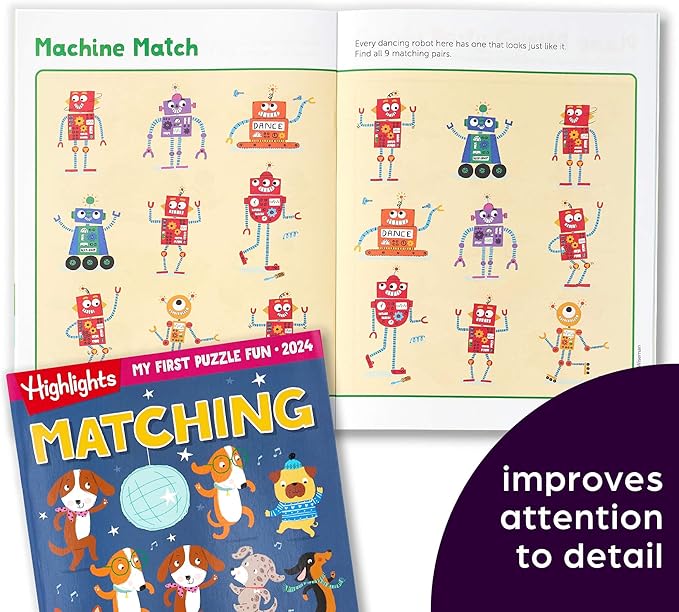 Highlights for Children My First Puzzle Fun 2024 Puzzle Books for Kids Ages 3-6, 4-Book Set of Matching, Mazes, Spot-The-Differences, and More Travel-Friendly Screen Free Brain-Boosting Activities