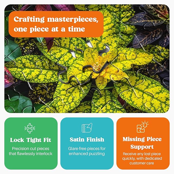 Cross & Glory - Garden of Colors - 1000 Piece Jigsaw Puzzle for Adults | Beautiful Garden Plant Puzzle | Vibrant and Challenging Puzzle for Adults