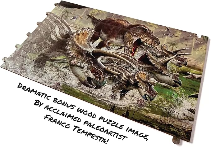 Fossil Canyon Deluxe Edition | Dinosaur Paleontology Family Game | Play Competitively, Cooperatively, or Solo | 1-6 Players, Ages 6 and Up | Field Museum Science Booklet Included