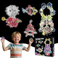 Building Chips of Snowflakes, Translucent Interlocking Discs Toy, Learning Construction Block Toys, 240PCS STEM Brain Development Playset for Girls and Boys Aged 4+