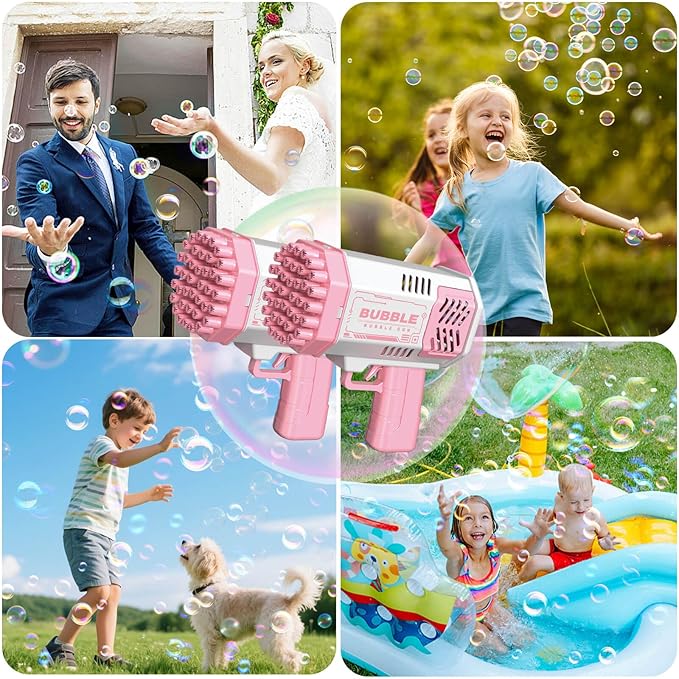 JONEG Toys for 3-8 Year Old Boys Girls: 2 Pack Bubble Machine for Kids with Bubble Solution, Gifts for 3 4 5 6 7 8 Years Old Boy Birthday Toy for Kid Toddlers Ages 4-6 Outdoor Wedding Bubbles Wands