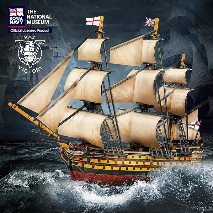 CubicFun 3D Puzzles Large HMS Victory Vessel Ship Sailboat Model Kits for Adults and Teens Toys, 189 Pieces, T4019h