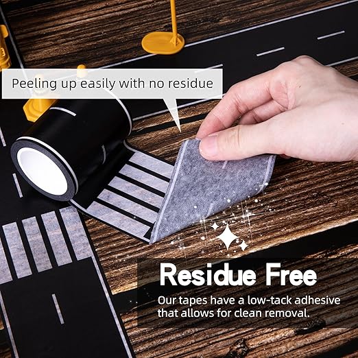 Roadway Tape - Black Residue Free Road Car Track Tape for Kids Birthday Party Racing Party Decoration - 2.4 Inch Wide 40 FT Long