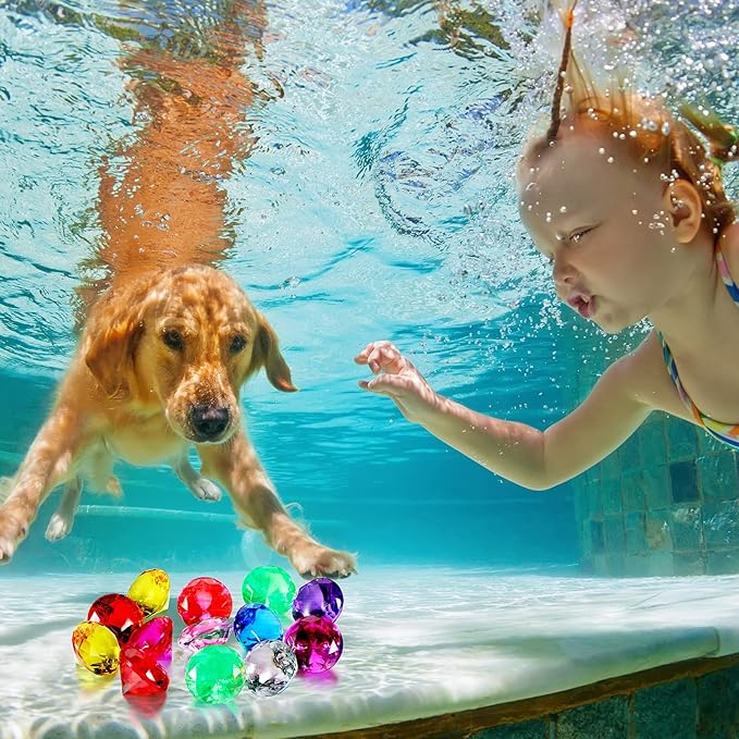 Zomiboo 16 Pcs Acrylic Diamond Large Gems Pirate Round Treasure Toy Gems Treasure Round Gemstones Acrylic Diamond Shaped Gemstones for Home Table Vase Fillers Party Decor (Multicolor)