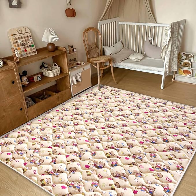 Baby Play Mat - 79" X 71",Premium Thicker Foam One-Piece Crawling Mat, Machine Washable, Extra Large Anti-Slip Activity Playmat for Babies, Toddlers & Infants