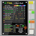 PigPotParty Black Acrylic Magnetic Chore Chart for Kids, 12"x16" Reward Responsibility Chart, 1 Pcs Daily Weekly Dry Erase Fridge Chore Board Checklist for Teens Adult, w/ 12 Markers & Towel