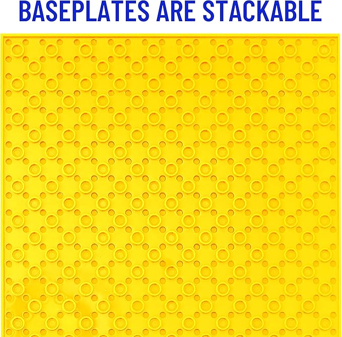 Strictly Briks Building Base Plates - 10x10 in, Stackable Building Plates with 32 x 32 Studs, Mats, Bases, Boards, Sheets 100% Compatible with All Major Brands, Vibrant Colors