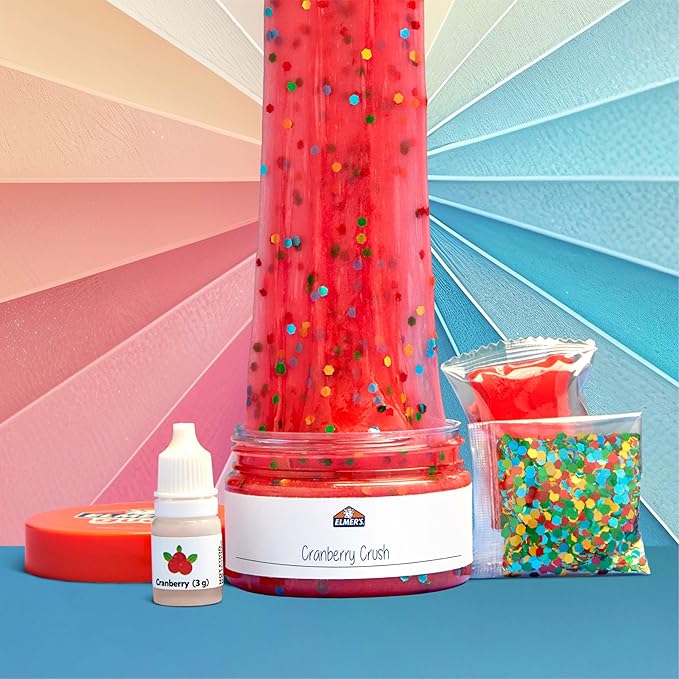 Elmer's Color Wheel Slime Kit, Includes Elmer's Gue Premade Slime, Clay Color Pigments, Scents, Sheet Labels, 24 Piece Kit