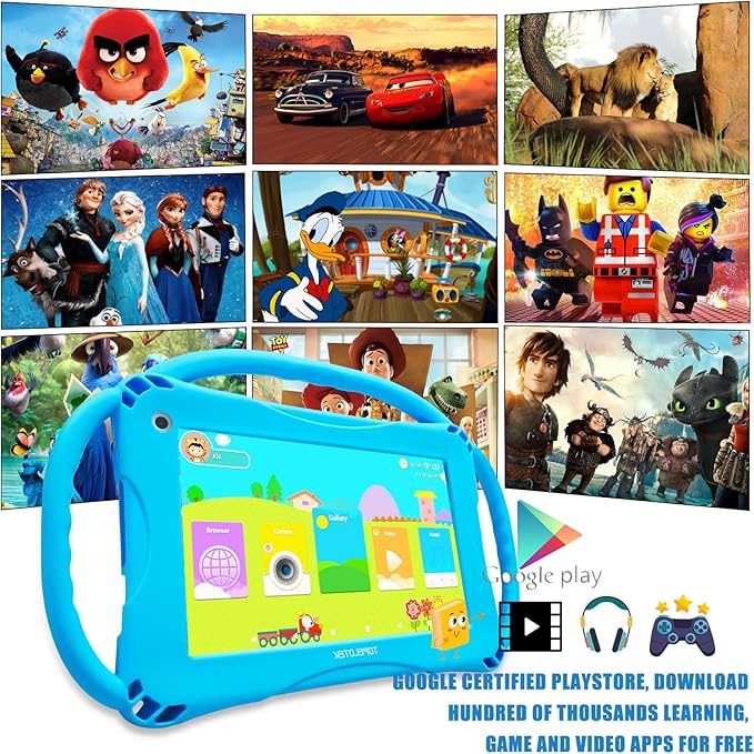 Kids Tablet 7 inch Tablet for Kids 3-7 Toddler Tablets WiFi Android 32GB Kids Tablets Parental Control Kids Learning Tab YouTube Netflix Kid-Proof Case