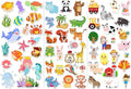 Window Clings Stickers for Kids Window Gel Clings Decals Thick Gel Clings Toddlers and Adults Classroom Home Nursery Airplane Birthday Party Supplies (Farm+Animal+Sea)