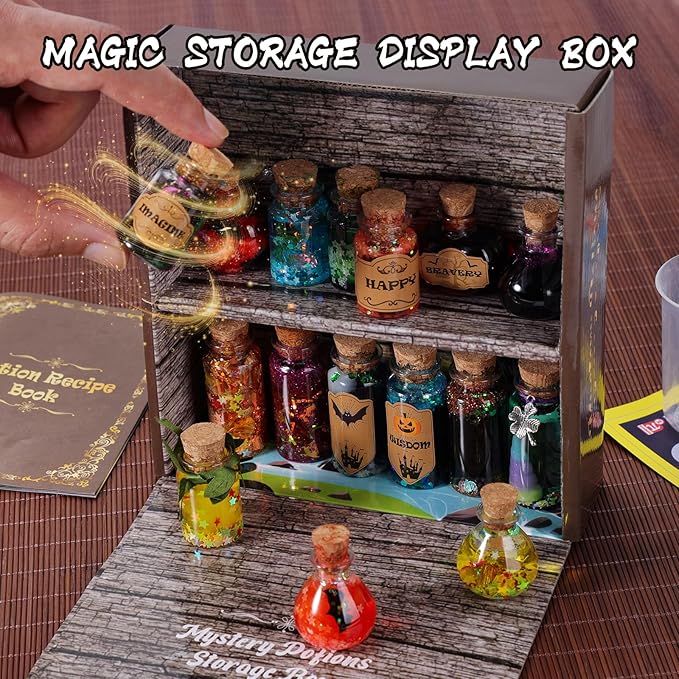 Magic Mystery Potion Kits for Kids, 20 Magic Bottles with Magic Growing Tree, Fun DIY Festive Science Experiment, Unique Stocking Stuffer for Boys Girls Age 6 7 8 9 10 11+Christmas Decorations & Party
