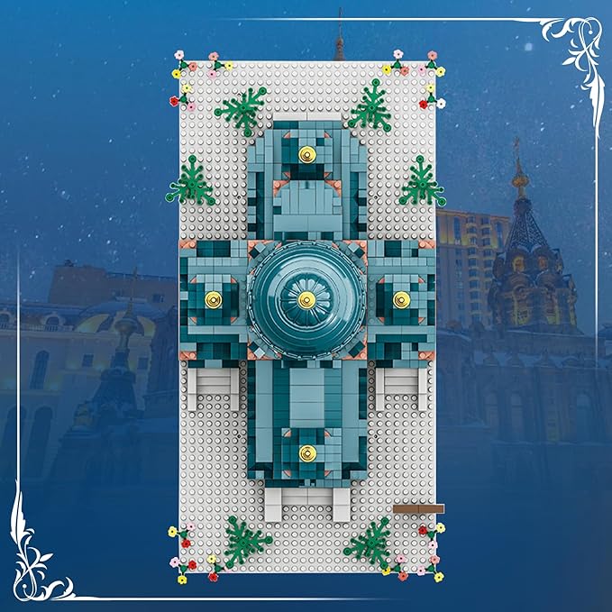 Building Block Set, Architecture Saint Sophia Cathedral Model Micro Mini Building Blocks 1515 PCS Collection Model Kit