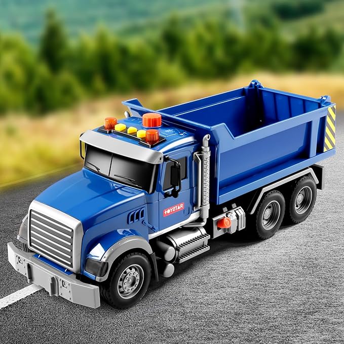 Dwi Dowellin Toddler Trucks Toys for Boys Age 3-5,Big Dump Truck with Lights and Sounds,Kids Boy Toys Christmas Birthday Gift Car