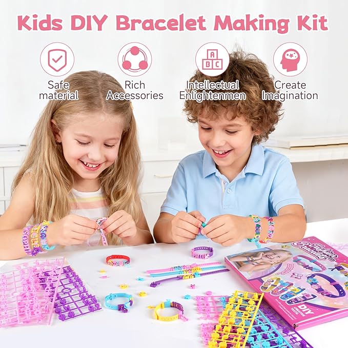 Art & Craft Kits Friendship Bracelet Making Kit 12 Sets - DIY for Girls and boys Ages 5 6 7 8-12, Creative Arts Crafts Christmas & Birthday Present Party Gifts