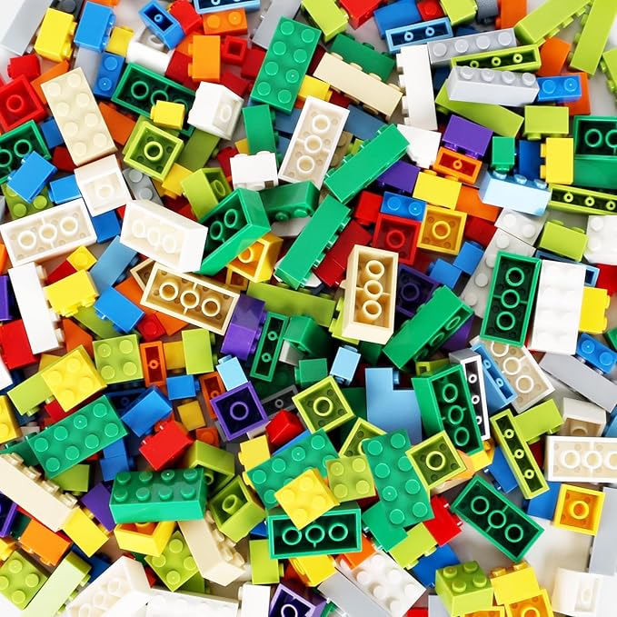 Classic Building Bricks 399 Pieces High Bulk Building Blocks & 2 PCS of Base Plate, Building Blocks Box Set Compatible with Lego Classic