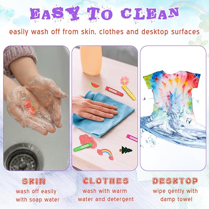 20 Sets Tempera Paint Sticks for Kids 12 Colors Washable Quick Drying Tempera Paint Sticks Bulk for Children Art Supplies Paper Wood Glass Rock Poster Canvas