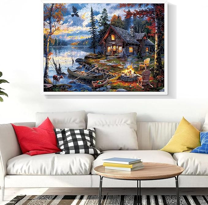 Puzzles for Adults 500 Pieces Puzzle Coutryside Jigsaw Puzzles for Adults Kids Autumn Puzzles Family Challenging Games Great Gift Unique Brain Teaser for Puzzle Enthusiasts, 20.5 x 15in