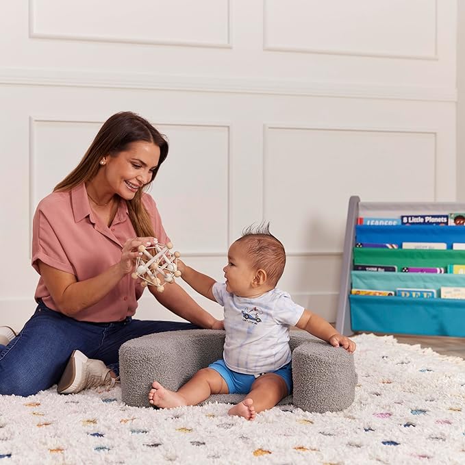 ECR4Kids SoftZone Sit-Up Support Ring Baby Essentials, 24" L x 18" W x 6" H, Grey
