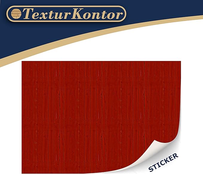 3 Sheets Self-Adhesive Wall Cladding for Dollhouse 1:12 Scale (Farmhouse Red)