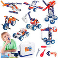 Building Toys Kits 152 Piece STEM Toys Erector Set for Boys Creative Construction Engineering Fun Educational Building Blocks Set for Boys and Girls Ages 6 7 8 9 10 11 12 Year Old, Best Toy Gift