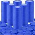 Coopay 600 Pieces Plastic Poker Chips Bingo Chip Bulk Learning Counters Disks Poker Card Game Counting Markers for Math Practice, Game Tokens and Teaching Rewards, 38 mm/ 1.5 Inches (Blue)