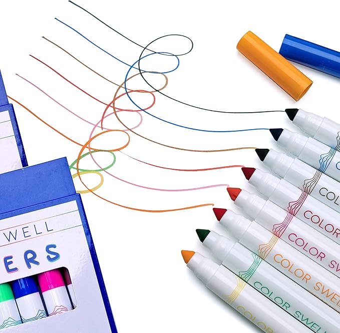 Color Swell Art Supplies Pack - 4 Packs Each of Watercolors, Crayons, and Markers