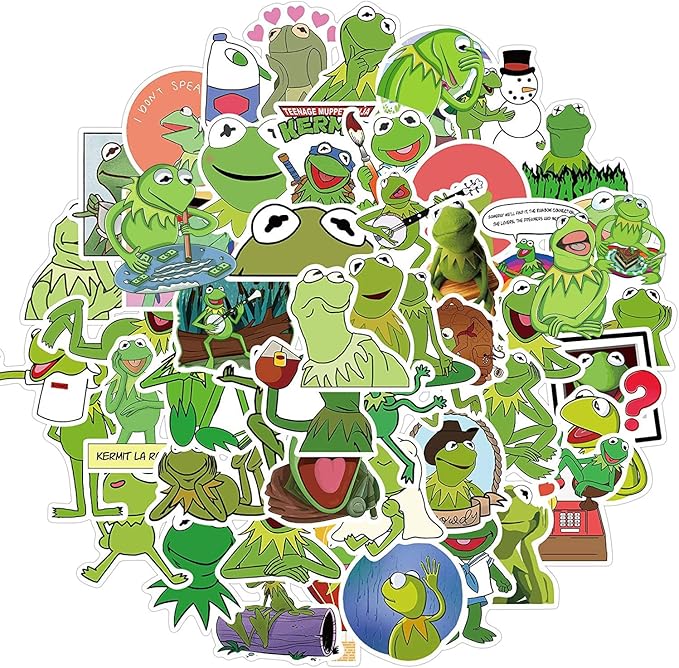 Lacroky Kermit Frog Puppet, Hand Kermit Puppet Soft Stuffed Plush Toy with Kermit The Frog Puppet Stickers, Gift Ideas for Holiday/Birthday for Boys and Girls - 24 Inches