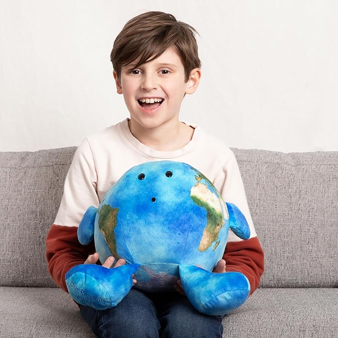 Celestial Buddies Our Precious Planet | 16" Soft Stuffed Plush, Fun Planet Facts & Climate Change Tag for Kids – STEM Learning, Educational Gift, Classroom & Homeschool Science Space Astronomy | 0+