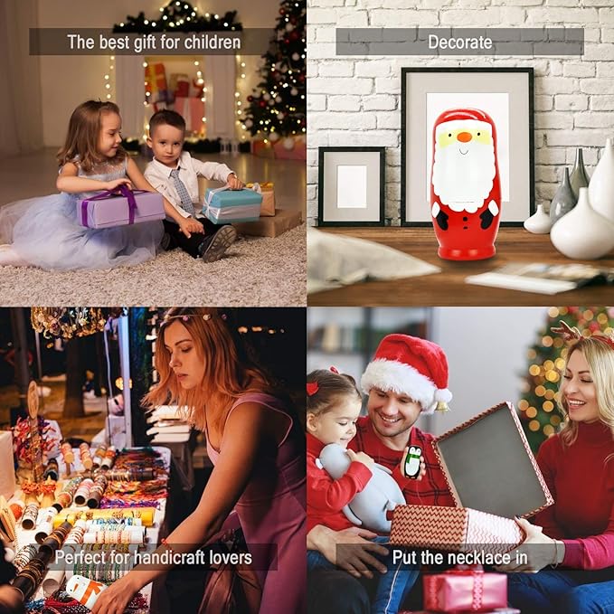 HYCLES Nesting Dolls Russian Matryoshka Wood Stacking Nested Set for Kids Handmade Toys for Children Kids Christmas Birthday Decoration Halloween Wishing Gift