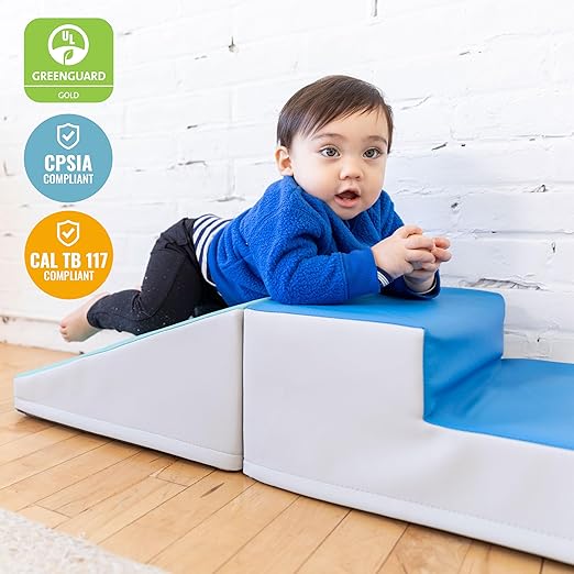 ECR4Kids SoftZone Junior Little Me Climb and Slide, Beginner Climber, Contemporary, 2-Piece