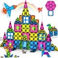 250 PCS 3D STEM Educational Magnetic Tiles for Kids Magnetic Blocks for Kids Magnetic Building Blocks Set