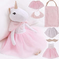 Perfectto Design Ballerina Unicorn Doll Stuffed Animal for Girls - Plush Toy Doll Set, Bag, Tutu Cloths, Wings - Play Set for 3 4 5 Year Old Girl Gift for Little Girl, Birthday, Christmas Age 3-9