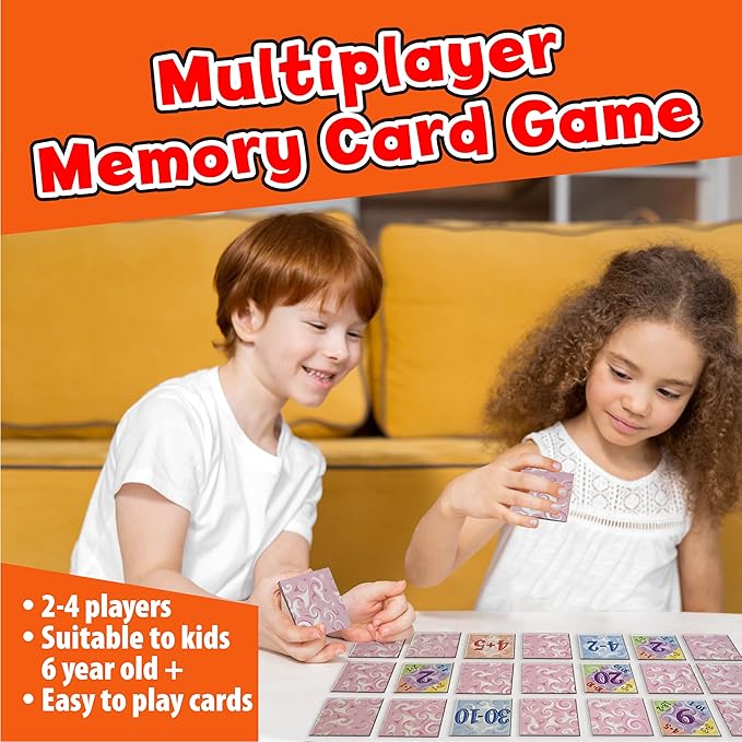 Math Games for Kids Ages 6-8, 8-12, Math Memory Card Game Memory Matching Game, Math Manipulatives 1st, 2nd, 3rd, 4th, 5th Grade