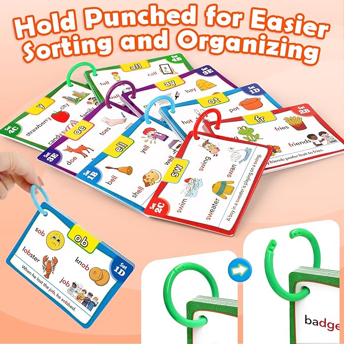 Aizweb Sight Words Flash Cards, Phonics Games Learn to Read Spelling Reading Learning Games, Dolch Site Words Digraphs CVC Blends Long Vowel Sounds for Pre-k Kindergarten 1st 2nd 3rd Speech Therapy