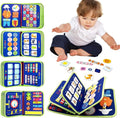 Montessori Busy Board - Busy Book for Toddler 3 4 Educational Toys for Boys Girls, Sensory Activity Board, Fine Motor Skills Learning Gift (Blue)