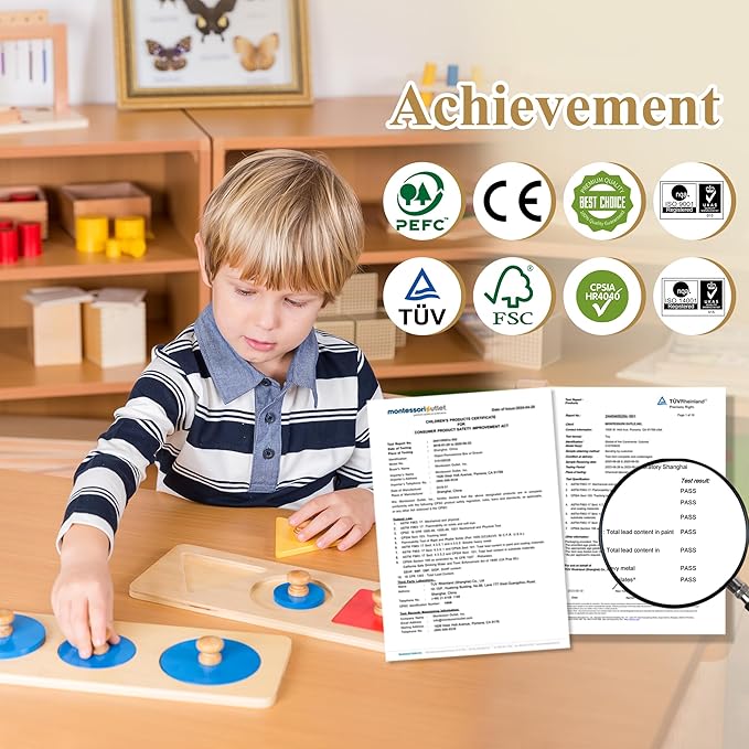 Montessori Outlet Multiple Shape Puzzles for 0-3 Years Montessori Education at School and Home
