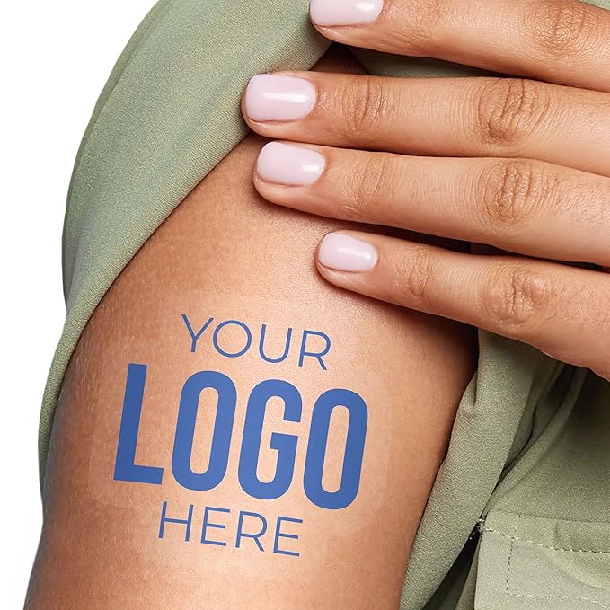 Big Dot of Happiness Custom Logo Personalized Temporary Tattoos - Branded Business Party Favors - Custom Photo Temporary Tattoos - Set of 12