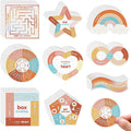Libima 72 Pieces Anxiety Sensory Stickers Textured Stickers Fidget Mindfulness Sticker School Counselor Supplies Adult Sensory Items Anxiety Relief, 9 Styles(Groovy Color)