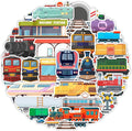 BulbaCraft 100 Pcs Train Stickers & Decals - Train Party Favors - Gifts for Women & Men