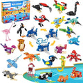 24 Pack Party Favors for Kids, Ocean Animals Building Block Sets, Small Building Bricks Toy for Goodie Bags Stuffer Classroom Prizes, Christmas Birthday Gift for Boys Girls Ages 6-12