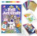 3 otters Foil Art Craft, Astronaut Painting Kits for Kids Travel Toys Coloring Games for Boys Party Favor Birthday Gift DIY Goodie Bag Stuffers
