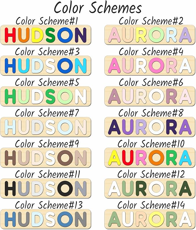 Personalized Wooden Name Puzzle Baby Name Puzzle Customized Educational Toys for Toddler Sensory Toys 1st Birthday Girl Custom Gifts for Kids Personalized Baby