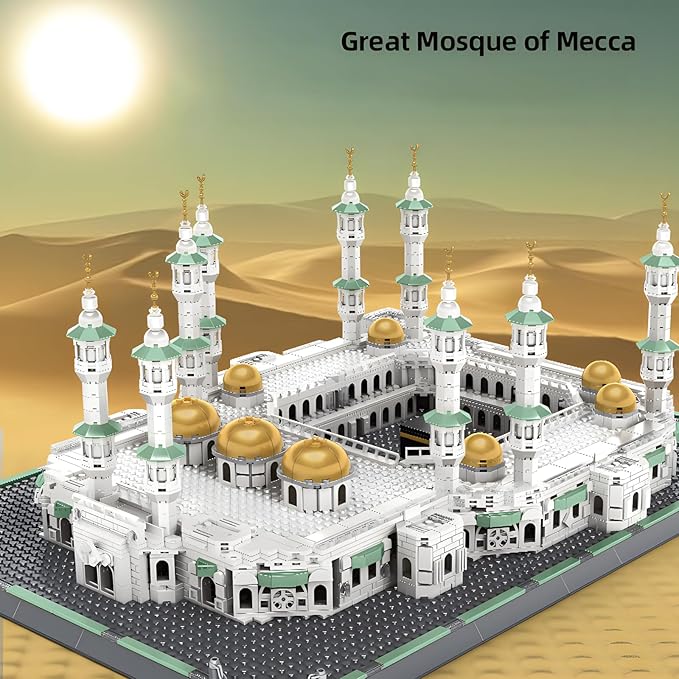 Great Mosque of Mecca Building Blocks Set Islamic Masjid Architectural Model Toys Muslim Eid Gifts for Kids Adult 2291 Pieces