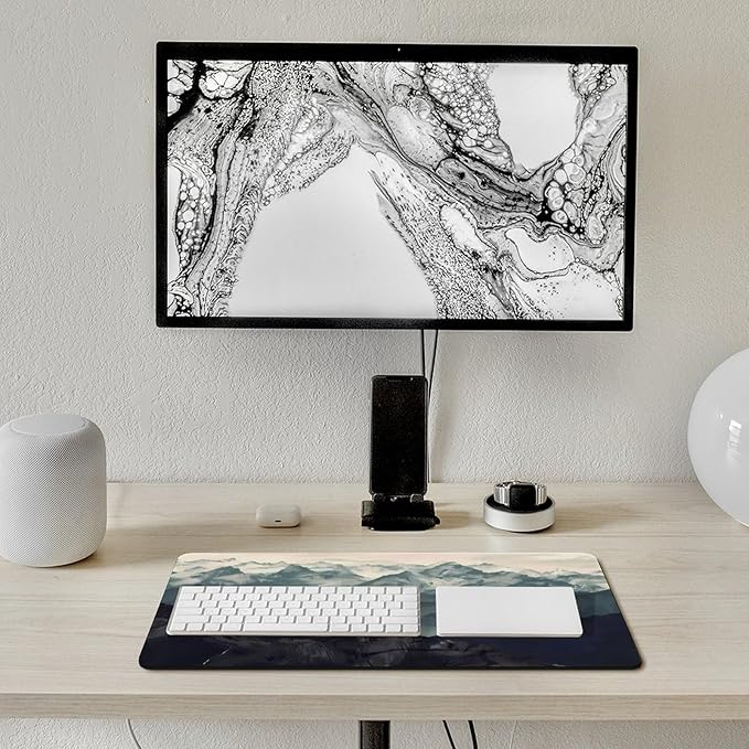 Mountain Fog Mouse Pad Large Extended Computer Full Desk Pad 23.6x11.8 inch Computer Mouse Mat Keyboard for Home Office Gaming