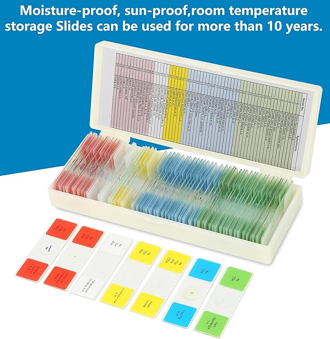Microscope Slides with Specimens for Kids, 60 Lab-Grade Prepared Microscope Slides, Animal/Plant/Microbe/Tissue Samples, STEM Biology Kit for Homeschool, Classroom Labs & Science Education