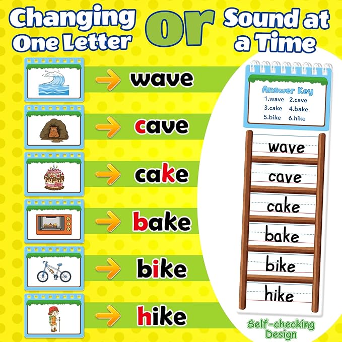 Sight Words Flash Cards Kindergarten, 30 Word Ladders Flip Books, Phonics Games Flash Cards, Reading and Spelling Games, Preschool Learning Activities, Kindergarten Classroom Must Haves