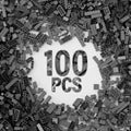 100 Piece Dark Gray Bricks Bulk, 12 Size Dark Grey Classic Building Blocks Bricks, Compatible with Lego Parts and Pieces(Color: Dark Gray)