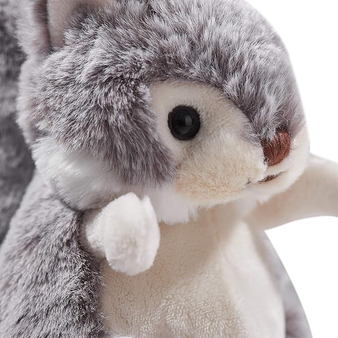 Dilly dudu Grey Squirrel Plush Toy Stuffed Animal 7-Inch